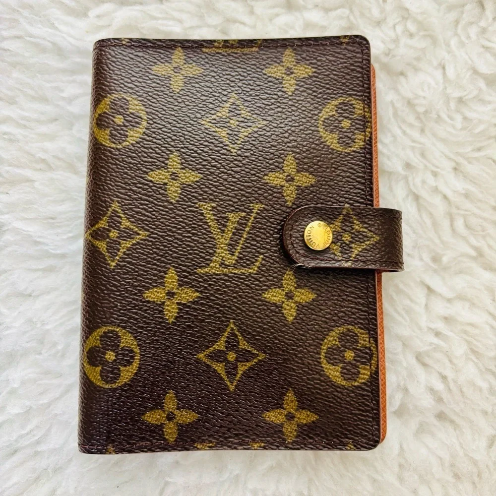 Louis Vuitton Brown Monogram Leather Vintage PM Agenda Cover